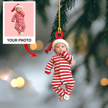 Personalized Photo Ornament - Christmas Gift For Family Member, Friends - Customized Your Photo Baby Ornament | Kids 2024